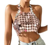 Sexy Summer Sparkles Sequins Body Jewelry Fashion Bikini Chain Sequins Underwear Soutien-Gorge Plage Chaîne Accessoire pour Femme, taille unique, Comme décrit, Comme décrit.