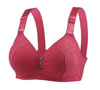 Sexy taille d'édition réglable de sous-vêtements rassemblés soutien-gorge femme mince poitrine couple plus, Bordeaux, 44