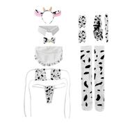 Sexy Unterwäsche, verspielte Kuh, süßes Sexy DREI-Punkt-Unterwäsche-Set, A, A