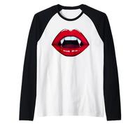 Sexy Vampire Bite Halloween Crocs Dents Lèvres Rouge Vif Manche Raglan