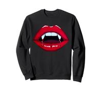 Sexy Vampire Bite Halloween Crocs Dents Lèvres Rouge Vif Sweatshirt