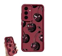 Sexy Wine Cherry Graffiti Phone Case, Red Cherry Art Design, Compatible with for iPhone 17 Pro Max to 11 & for Samsung Galaxy S25 to S21 (for iPhone,17)