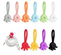 Sexyhot 10 Pièces Attaches de Câble Magnétiques, Attaches de Câble en Silicone, Magnetic Cord Ties, les Gadgets Ménagers Sont Beaux et Bien Rangés, Ils Sont Portables et ne Tombent pas Facilement