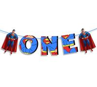 Seyal® Décoration de fête d'anniversaire - Bannière Superman One