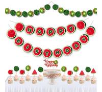 Seyal® Décoration de fête d'anniversaire - Fournitures de fête d'anniversaire sur le thème de la pastèque