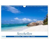 Seychellen. Sonneninseln - Mahé, La Digue, Praslin (Wandkalender 2026 DIN A4 quer), CALVENDO Monatskalender: Seychellen