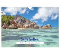 Seychelles - Des îles de rêve dans l'océan Indien (Calendrier mural 2026 DIN A4 vertical), CALVENDO calendrier mensuel: Photos des belles îles de Mahé et La Digue.