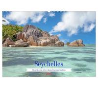 Seychelles - Des îles de rêve dans l'océan Indien (Calendrier mural 2027 DIN A2 vertical), CALVENDO calendrier mensuel: Photos des belles îles de Mahé et La Digue.