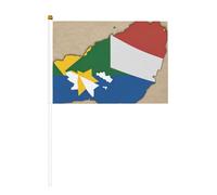 Seychelles Flag Map02 Canne de drapeau portable pour décoration d'événements, utilisation polyvalente, activités de groupe