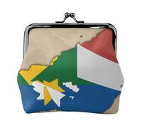 Seychelles Flag Map02 Porte-monnaie unique motif drapeau des Seychelles avec fermeture à baiser étanche pour pièces de monnaie