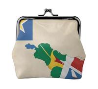 Seychelles Flag Map03 Porte-monnaie élégant et unique avec fermeture à baiser étanche pour pièces de monnaie