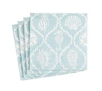 Seychelles Lot de 20 serviettes en papier pour cocktail Bleu turquoise
