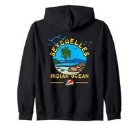 Seychelles Océan Indien Palmier Plage Drapeau Île Souvenir Sweat à Capuche