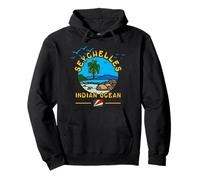 Seychelles Océan Indien Palmier Plage Drapeau Île Souvenir Sweat à Capuche