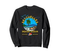 Seychelles Océan Indien Palmier Plage Drapeau Île Souvenir Sweatshirt