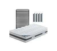 SEYCHELLES - Pack Matelas + Titanium 22 90x190cm + Pieds - Altobuy G