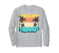 Seychelles Palmiers Paradis Tropical Île Cadeau Souvenir Manche Longue