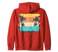 Seychelles Palmiers Paradis Tropical Île Cadeau Souvenir Sweat à Capuche