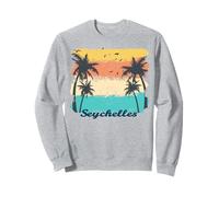 Seychelles Palmiers Paradis Tropical Île Cadeau Souvenir Sweatshirt