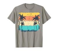 Seychelles Palmiers Paradis Tropical Île Cadeau Souvenir T-Shirt