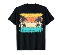 Seychelles Palmiers sur Une Île La Digue Souvenir T-Shirt