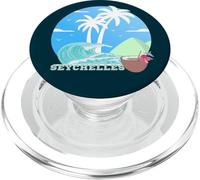 Seychelles Palmiers sur Une Île Plage La Digue Souvenir PopSockets PopGrip pour MagSafe