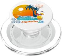 Seychelles Palmiers sur Une Île Plage PopSockets PopGrip pour MagSafe