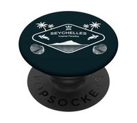 Seychelles Paradis Tropical Palmiers Île La Digue Souvenir PopSockets PopGrip Adhésif
