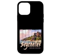Seychelles Souvenir Vintage Coucher Soleil de l'océan Indien Coque pour iPhone 12 Mini