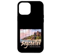 Seychelles Souvenir Vintage Coucher Soleil de l'océan Indien Coque pour iPhone 12 Pro Max