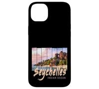 Seychelles Souvenir Vintage Coucher Soleil de l'océan Indien Coque pour iPhone 14 Plus