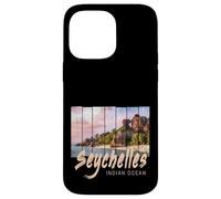 Seychelles Souvenir Vintage Coucher Soleil de l'océan Indien Coque pour iPhone 14 Pro Max