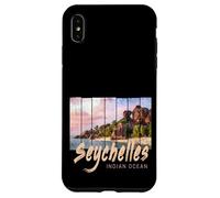 Seychelles Souvenir Vintage Coucher Soleil de l'océan Indien Coque pour iPhone XS Max