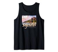 Seychelles Souvenir vintage coucher soleil de l'océan Indien Débardeur