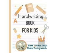 Seyes Handwriting Book for Kids Ages 5-6: French-ruled pages with extra spacing, letter guides and no exercises