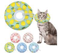 Seyezo Collier souple réglable en forme de cône pour chat de petite, moyenne et grande taille, joli collier en forme de donut après une chirurgie, collier élisabéthain anti-léchage pour chatons