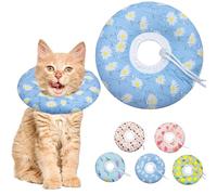Seyezo Collier souple réglable en forme de cône pour chat de petite, moyenne et grande taille, joli collier en forme de donut après une chirurgie, collier élisabéthain anti-léchage pour chaton