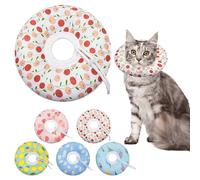 Seyezo Collier souple réglable en forme de cône pour chat de petite, moyenne et grande taille, joli collier en forme de donut après une chirurgie, collier élisabéthain anti-léchage pour chatons
