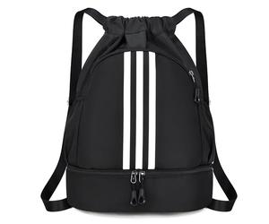 seyfocnia Sac à dos avec cordon de serrage pour homme, sac à dos de sport avec compartiment à chaussures, sac de plage résistant à l'eau pour femme, sac d'entraînement pour la natation, le football et