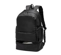 seyfocnia Sac à dos de sport pour homme, sac à dos imperméable avec compartiment à chaussures, sac à dos de voyage, sac à dos de sport, sac à dos décontracté - Noir, noir, Large, Voyage