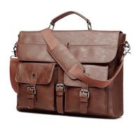 seyfocnia Sac bandoulière en cuir marron, marron, Messenger