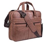 seyfocnia Sacoche en cuir pour homme - 17,3" - Sacoche pour ordinateur portable - Sacoche professionnelle - Sac à bandoulière - Marron - 17,3" - Classique, marron, 17.3inch
