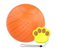 SEYIMTU Balle interactive intelligente pour chien avec lumières LED et télécommande - Roulement automatique à 360 ° avec réduction du bruit en silicone, charge de type C pour petits et grands chiens