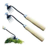 SEYIMTU Outil d'arrache-mauvaises herbes manuel avec long manche - Râteau de désherbeur robuste en acier à haute teneur en carbone pour le jardinage, l'entretien de la pelouse et l'entretien de la