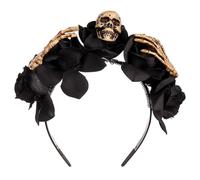 SEYIMTU Serre-tête gothique pour femme en polyester antidérapant pour fête d'anniversaire (noir)