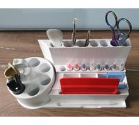 SEYLAB | Organisateur de Bureau pour Brother Scan N Cut, Bac de Rangement Accessoires Machine de Découpe, Fabriqué en France (Blanc)