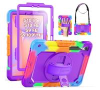 SEYMAC Coque pour Enfants pour Samsung Galaxy Tab S9 FE/S9 5G 2023, Coque de Protection résistante aux Chocs avec Protecteur d'écran, Support, dragonne et Porte-Stylo pour Galaxy Tab S9 FE 10,9"/S9