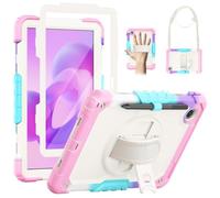 SEYMAC Coque pour Lenovo Idea Tab 11 2025 / Tab M11 2024 / K11 11 pouces, Coque Antichoc Lenovo Tab M11 avec Protecteur d'écran, Support Rotatif à 360° et Dragonne, Bandoulière, Porte-Stylo, Camo Rose