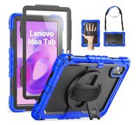 SEYMAC Coque pour Lenovo Idea Tab 11 2025 / Tab M11 2024 / K11 11 pouces, Coque Antichoc pour Lenovo Tab M11 avec Protecteur d'écran, Support Rotatif à 360° et Dragonne, Bandoulière, Porte-Stylo, Bleu