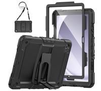 SEYMAC Coque pour Samsung Galaxy Tab A11+ Plus/A9 Plus 11 Pouces 2025/2023, Étui Antichoc Tab A11+ Plus avec Protecteur d'écran/Support Pliable/Bandoulière (SM-X230/SM-X235/SM-X236/SM-X210), Noir